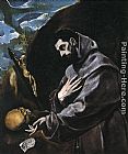 El Greco St Francis Praying painting